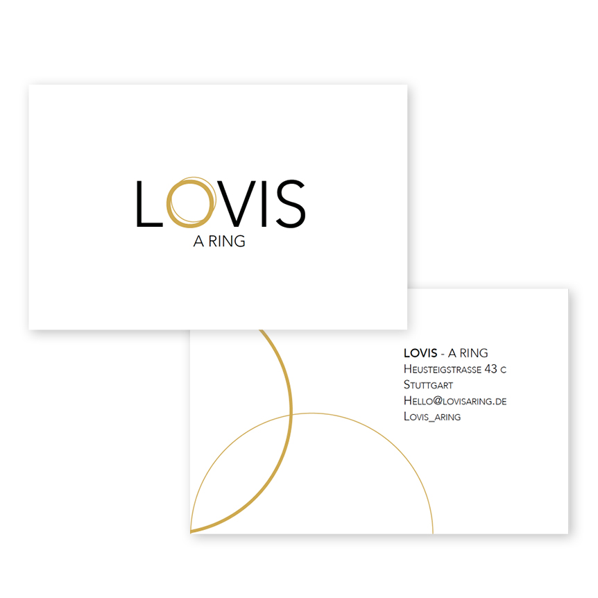 Visitenkarten für Lovis - a ring.