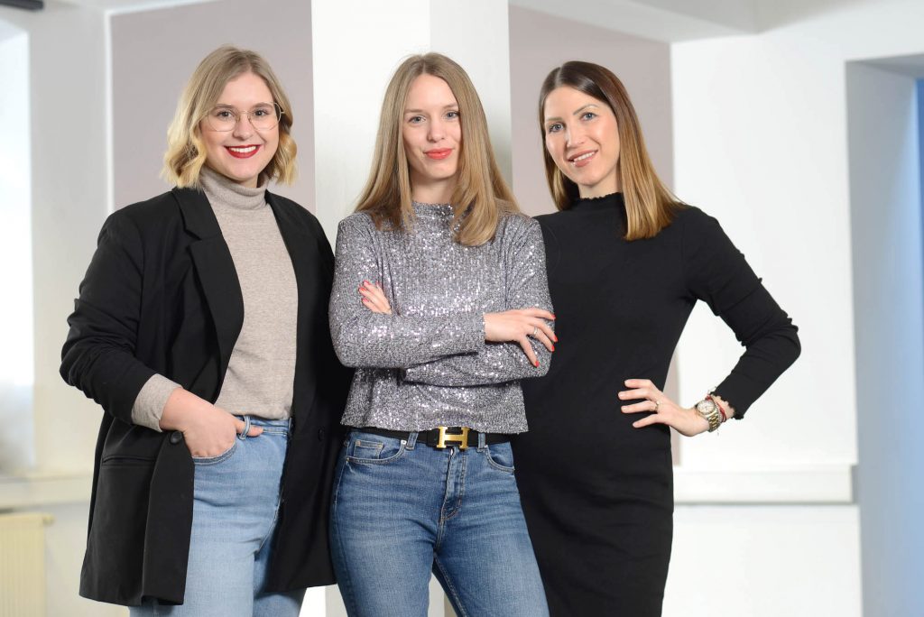 Bild vom Team Bausch van Ee Design. Anna-Lena Bausch, Luisa Bausch und Allegra van Ee.